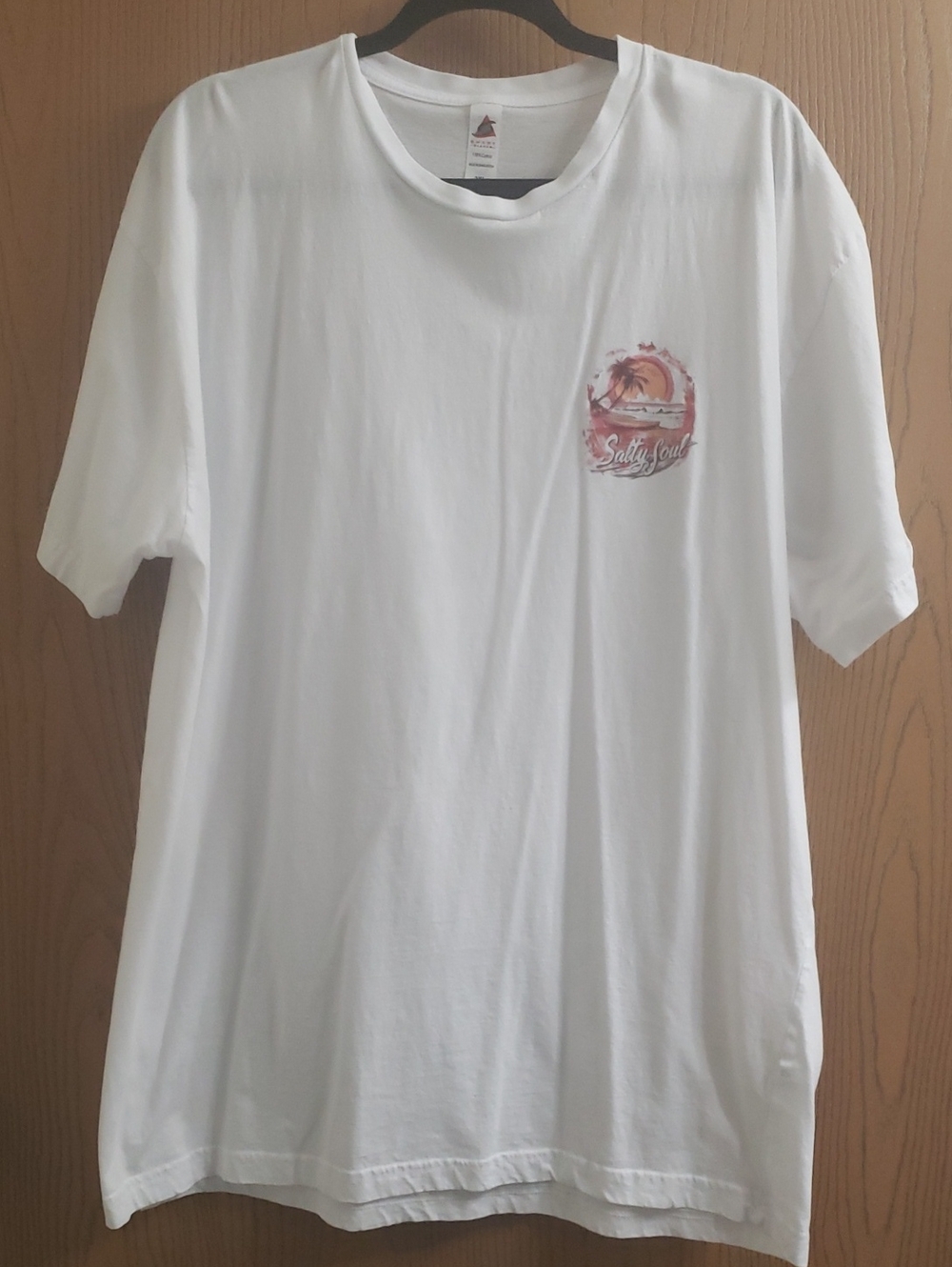 Women's White Graphic Pocket-Print Short Sleeve Tee